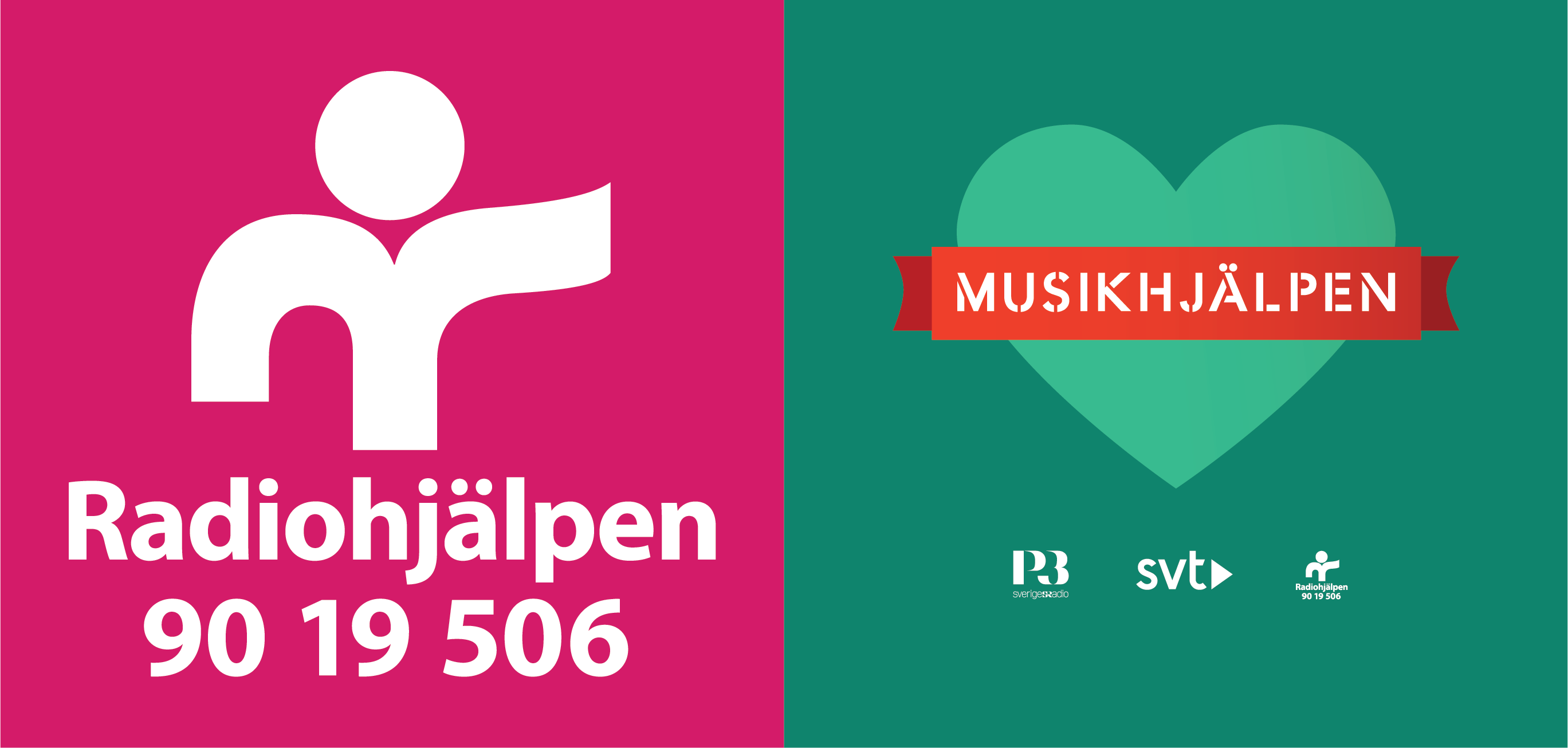 Radiohjälpen och Musikhjälpens logotyper